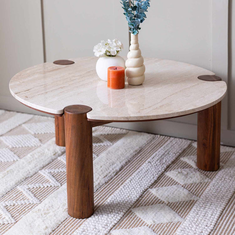 Jane Round Marble Top Coffee Table