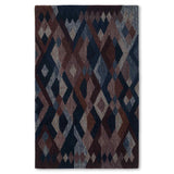 Pitagora Rouge Indigo Hand Tufted Woollen Rug By Mariella Ienna