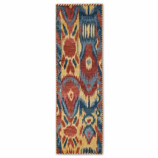 Ikat  Band Hand Knotted Woollen Runner