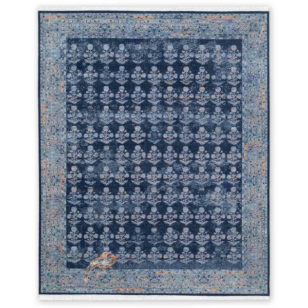 Neelpari Hand Knotted Woollen And Silk Rug By JJ Valaya