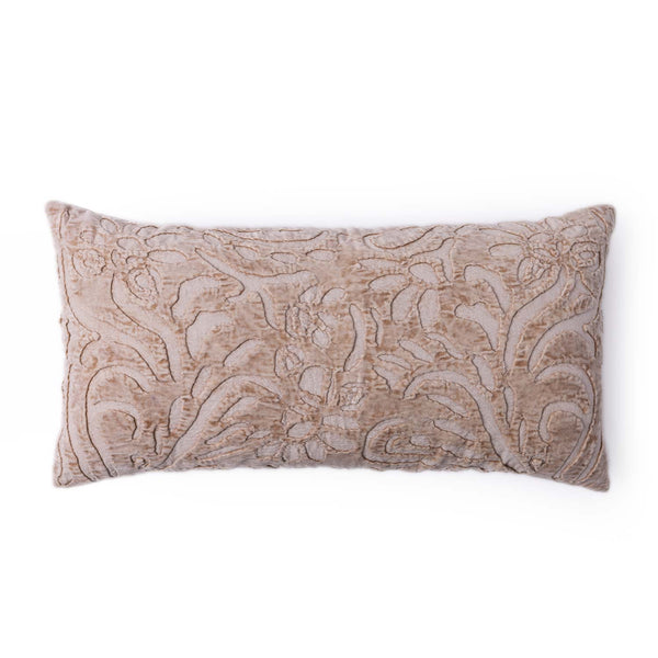 Velvetine Cutwork Velvet Lumbar Cushion Cover