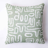 A-Maze Green Digital Printed Cotton Cushion Cover