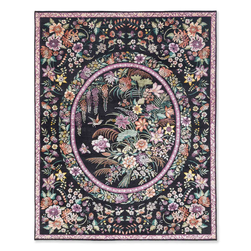 Crane Tapestry-Ashdeen Hand Knotted Woollen And Silk Rug