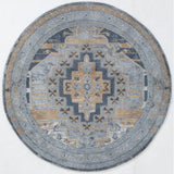 Medallion Hand Tufted Woollen and Viscose Round Rug