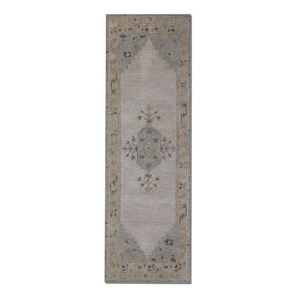 Oushak Hand Tufted Woollen and Sustainable Polyester Runner