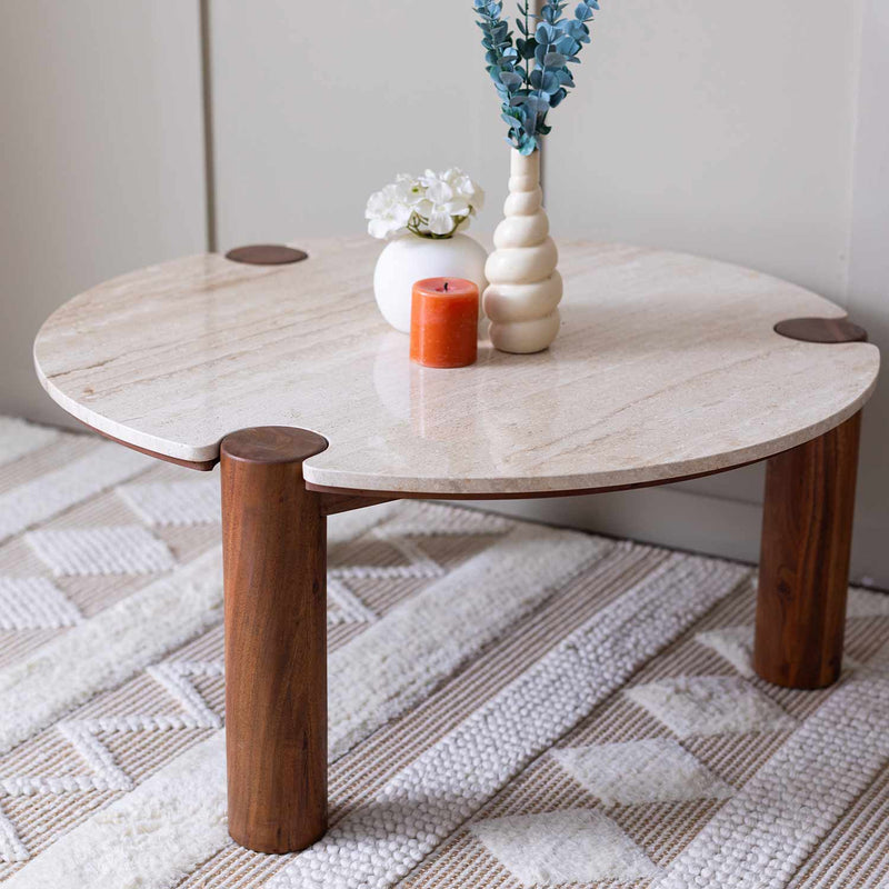 Jane Round Marble Top Coffee Table