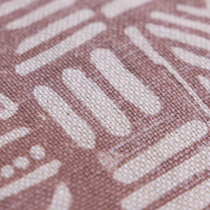 Maze Cotton Linen Block Printed Cushion Cover