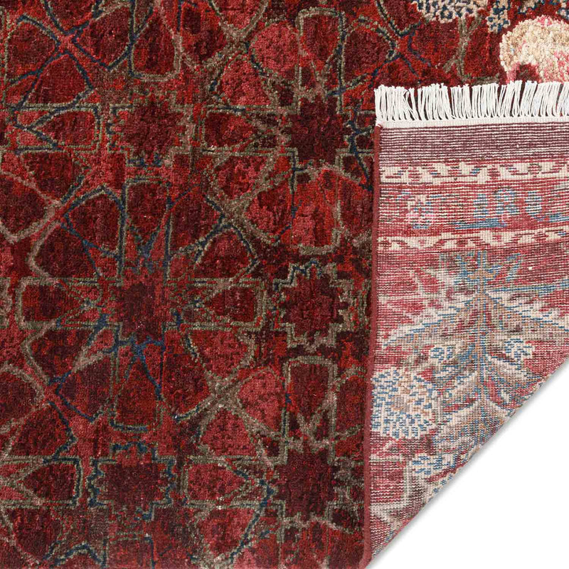 Gulzar Hand Knotted Woollen And Silk Rug by JJ Valaya