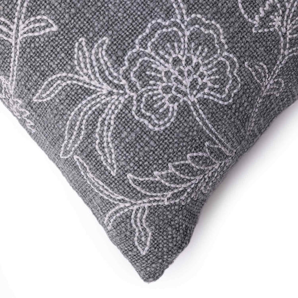 Creel Cotton Handloom Slun Embroidered Cushion Cover