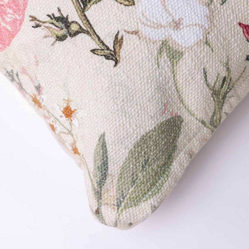 Garden Floral Digital Printed Cotton Cushion Cover