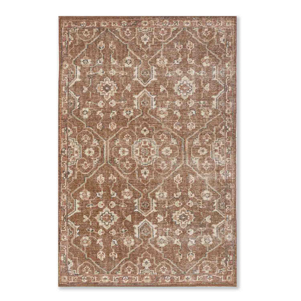 Carob Hand Knotted Woollen  Rug