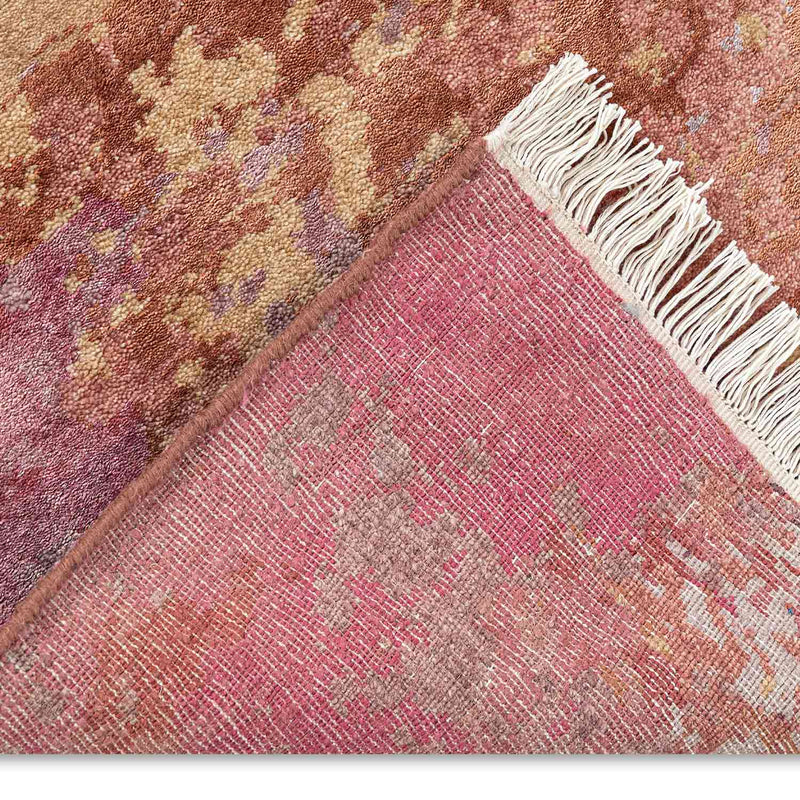 Multi-X Hand Knotted Woollen And Silk Rug