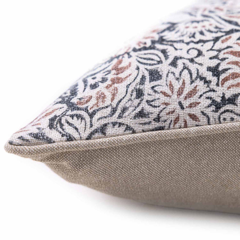 Retro Cotton Linen Block Printed Cushion Cover