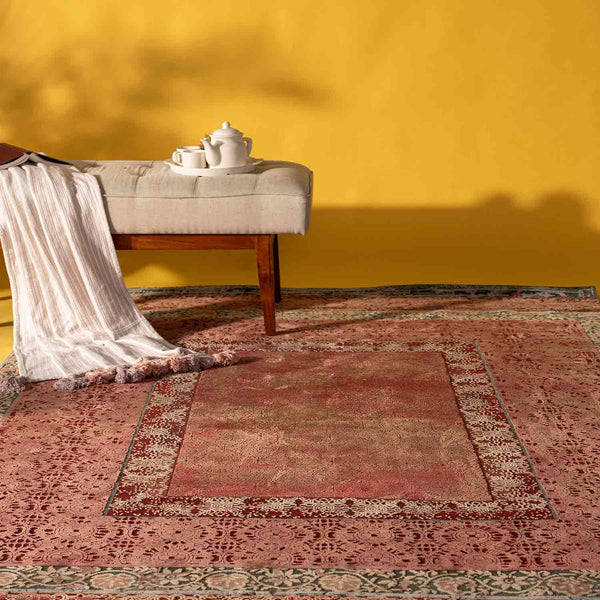 Caftan Hand Knotted Silk Rug by Tarun Tahiliani