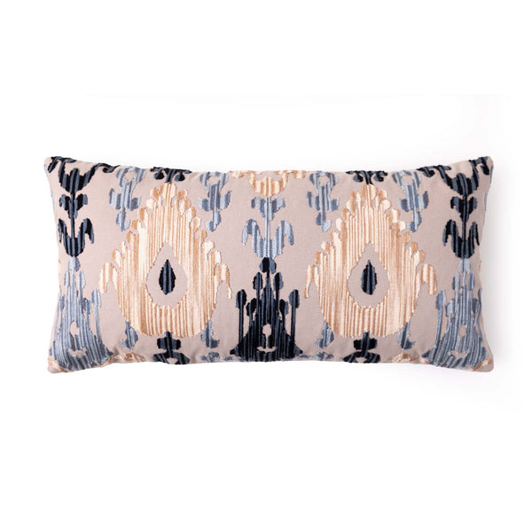 Mandira Ari Embroidered Cotton Lumbar Cushion Cover