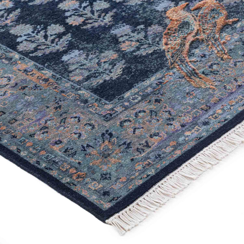 Neelpari Hand Knotted Woollen And Silk Rug By JJ Valaya