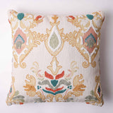 Damask Printed And Embroidered Cotton Cushion Cover