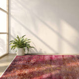 Multi-X Hand Knotted Woollen And Silk Rug