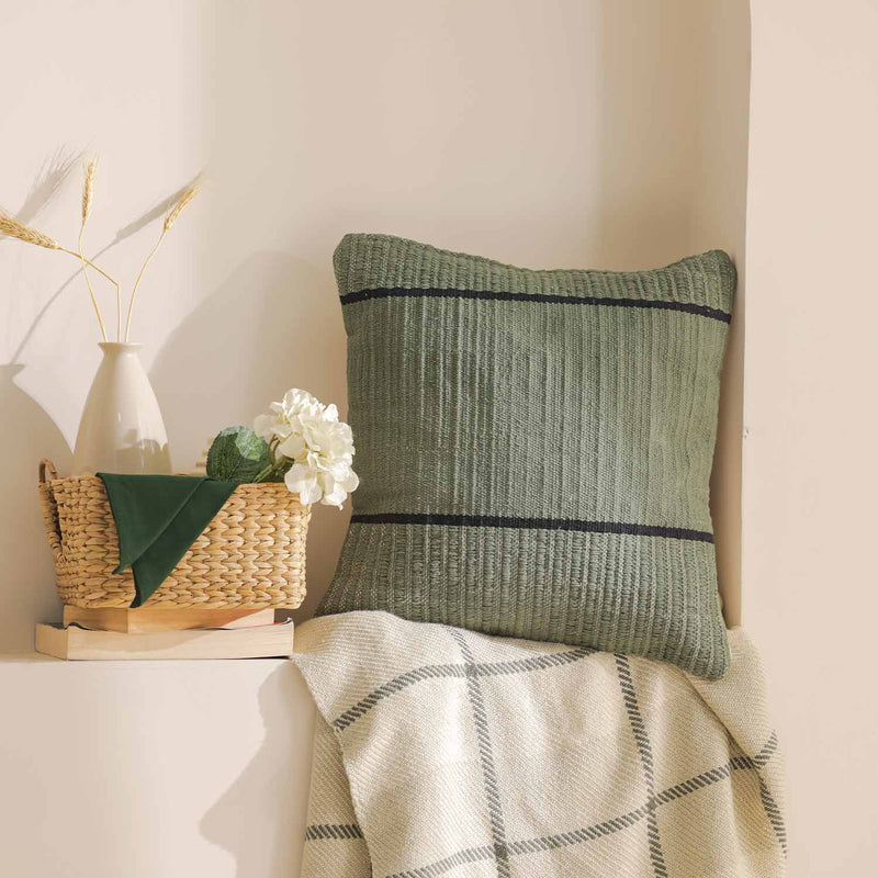 Forest Hand Woven Cotton Cushion Cover