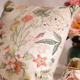 Garden Floral Digital Printed Cotton Cushion Cover