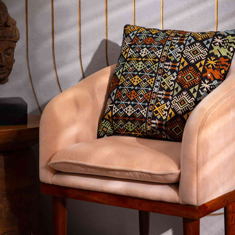 Nishat embroidered multicolor cotton cushion cover