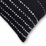 Black Twinkle Kantha Rag Stitch Cushion Cover By Abhram and Thakore