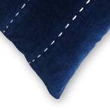 Indigo Kantha Rag Stitch Cushion Cover By Abhram and Thakore