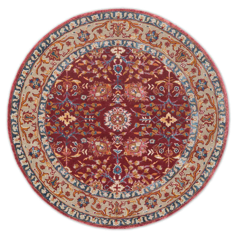 Mahin Hand Tufted Woollen And Viscose Round Rug