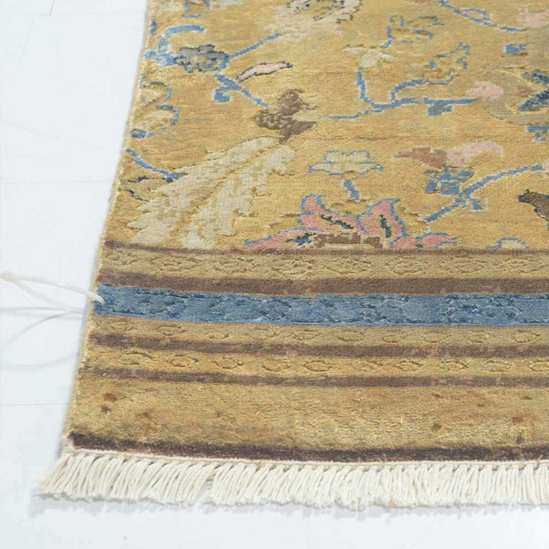 Narlai Mural Hand Knotted Woollen And Silk Rug By Raghavendra Rathore