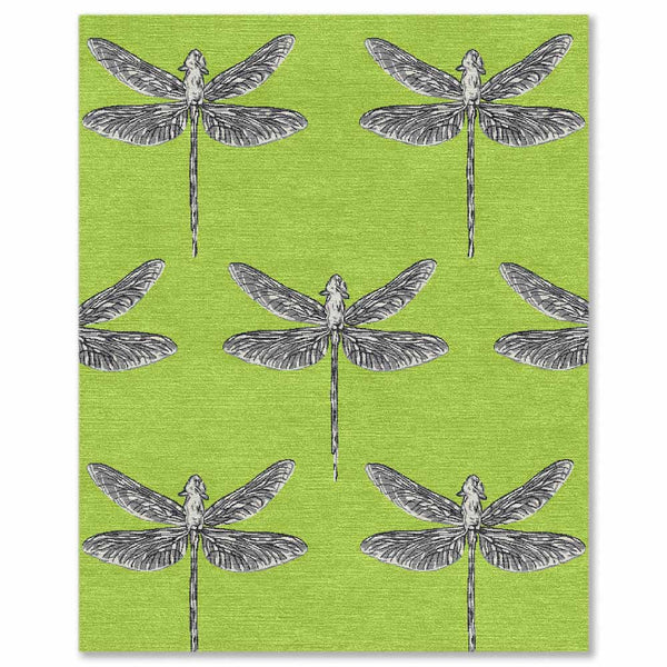 Dragonfly  Hand Tufted Woollen Rug By Anita Dalmia