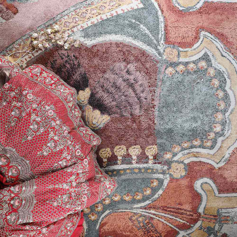 Bejeweled Inheritance Hand Knotted Woollen And Silk Rug By Raghavendra Rathore